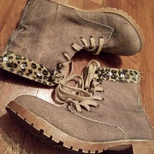 SouthPole Tan Canvas Combat Boots Size 7